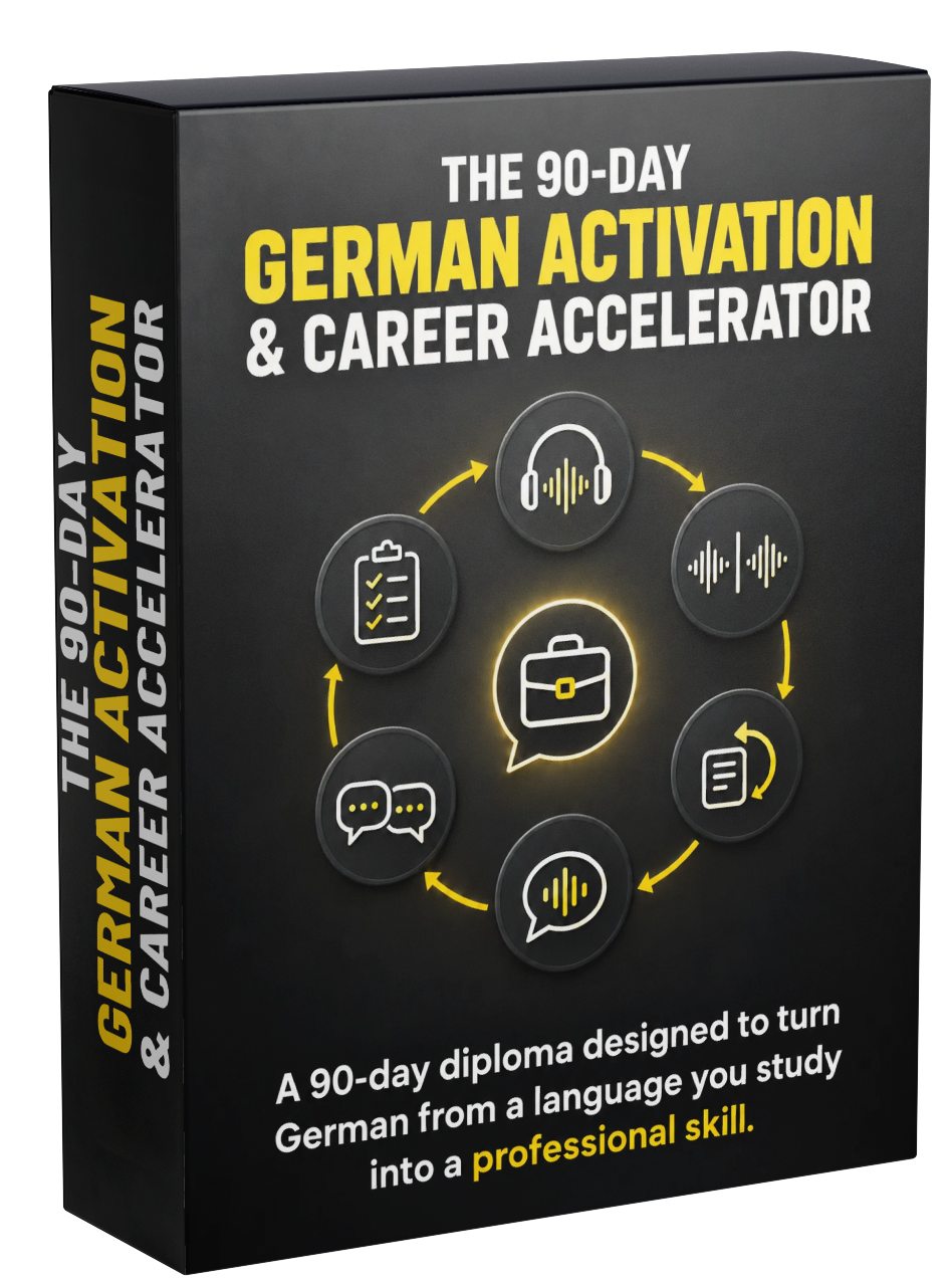 The 90-Day German Activation & Career Accelerator — محتوى البرنامج